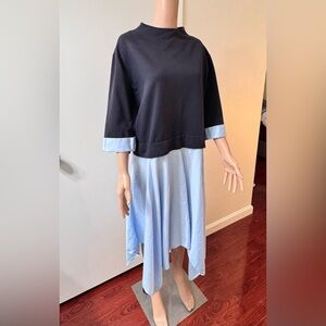 Zara Stylish Navy and Light Blue Dress
